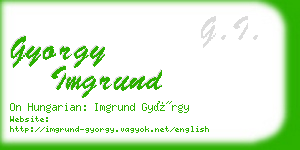 gyorgy imgrund business card